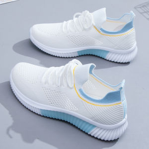 Womens Dance Shoes Mesh Breathable Summer Square Dancing Shoes Sporty Step Rubber Outsole Low Top Sneakers for Pregnant
