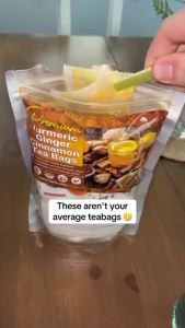 Turmeric Ginger Cinnamon Tea Bags 100% Natural Blend Anti-Inflammatory Digestive Aid 姜黄生姜茶包 天然暖身抗氧化 240g