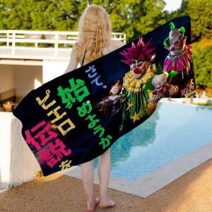 Popular Horror Killer Klowns From Outer Space Big Microfiber Beach Towels Quick Dry Towel Sand Beach Towels Pool Towel