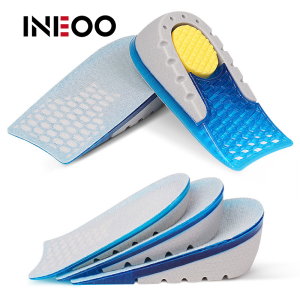 INEOO 1Pair Silicone Height Increase Insole Half Shoe Insole Insert Lift Gel Heel Pads