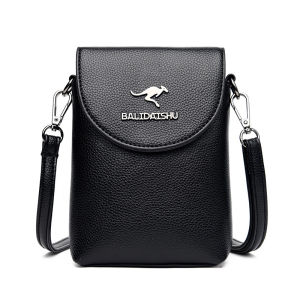 กระเป๋าสะพายข้างหนังแท้สำหรับผู้หญิง กระเป๋าใส่โทรศัพท์มือถือขนาดเล็กแบบติดไหล่รูปทรงสี่เหลี่ยมผืนผ้าแบบแนวตั้ง กระเป๋าสะพายข้างอเนกประสงค์