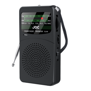 Portable Radio AM FM SW Battery Operated Radio with Light Back Clip Excellent Reception and Speaker 3.5mm Headphone Jack