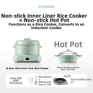 BUYDEEM | Multi-function Rice Cooker and Pot Set