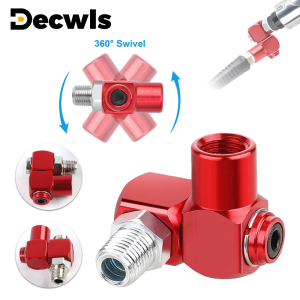1/4 "NPT Air Hose Connector Pneumatic Tool Adapter Interface 360 ° Rotatable Air Hose Connector Trachea Connection Accessories