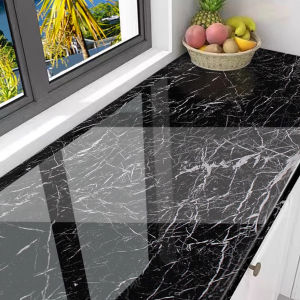 Chống Thấm Nước Nhà Bếp Chống Dầu Phim Tự Dính Đá Cẩm Thạch Miếng Dán Mặt Bàn Tủ Đổi Mới Giấy Dán Tường Vinyl Chống Ẩm