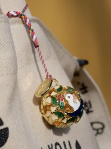 Lampungh Rabbit Enameled Palace Bell Dreamy Water Sound Mobile Phone Chain Cartoon 3D Lucky Bag Pendant Hang Tu Handbag Accessories