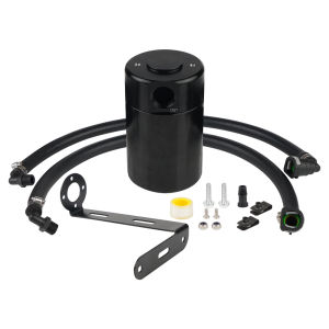 จับน้ํามันสามารถ Air แยกน้ํามันอลูมิเนียมชุด Fit สําหรับ 2011-2023 Ford F-150 2017-2023 Raptor 2018-2021 Expedition 3OZ สีดํา