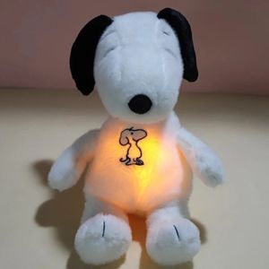 2025 New Modes Baby Breathing Soothing Snoopy Dog Sleeping Companion Music and Light Plush Doll Toy best Christmas gift ﻿