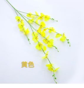 Artificial Orchids Flowers Silk Fake Orchids Flowers in Bulk Orquideas Flowers Artificial for Indoor Outdoor Wedding Home Office Decoration Festive Furnishing Yellow