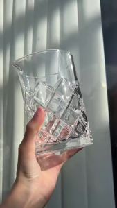 JUSTINLAU Bình Lắc Cocktail Thủy Tinh Chuyên Nghiệp 550ml Cốc Trộn Rượu Whisky Thân Thiện Với Môi Trường Với Dụng Cụ Khuấy Dành Cho Người Pha Chế Rượu Vang Tại Quầy Bar