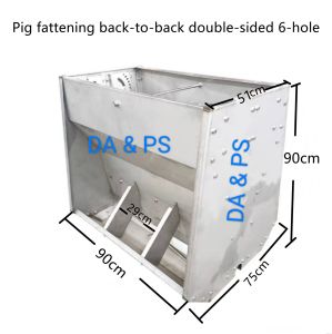 Elite 3 holes Stainless Automatic feeder for grower pigs with lid