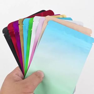 100 Chiếc Túi Zip Đựng Đồ Nhà Bếp Bằng Màng Mylar Chống Ẩm Chất Liệu Nhôm Mờ Niêm Phong Dùng Đựng Cà Phê Thực Phẩm Khô Túi Đứng Bằng Nhựa
