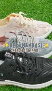 NW041 Sepatu Sneakers Wanita Running Fashion Import