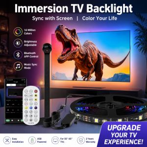 Immersion TV LED Backlight Sync RGB Bluetooth USB Strip with Camera Control