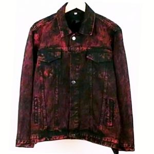 Jaket Jeans Denim Pria Terbaru Warna motip Snow