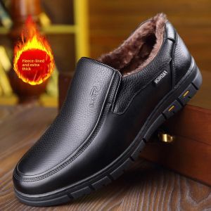 JIFANPAUL | Elderly Men Autumn Winter Warm Leisure Anti-slip Soft Bottom Shoes