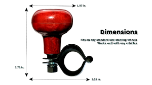Universal Car Steering Wheel Knob Steering Wheel Spinner Wood Grain Power Steering Handle Ball