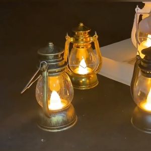 Vimite Vintage Led Candle Lanterns Portable Night Lights Battery Table Lamps Indoor Outdoor Camping Lights Christmas Halloween Decorations