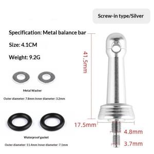 Balancers Insertion In/Screw In Stand With Gasket Rubber Rings Fishing Wheel Balance Rod Universal Aluminum Fishing Reel