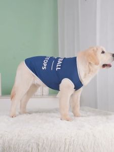 Áo ba lỗ thun xốp thoáng khí in chữ Basketball mùa hè cho chó vừa và to lớn - Đen Ta Pet shop