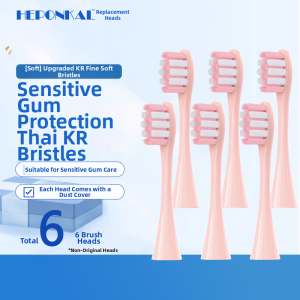 Adult Soft Bristle Electric Toothbrush Heads Compatible with KUVMIEA Y8/Y9 Oral Care Gentle Cleaning Dental Health