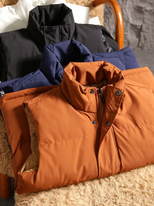 Thickened Cotton Vest Outerwear Stand Collar Outdoor Windproof Warm Autumn Winter Couples Fashionable Youth Standard Fit