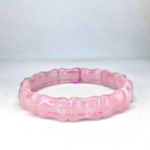 NATURAL ROSE QUARTZ BANGLES ( Stone of love)
