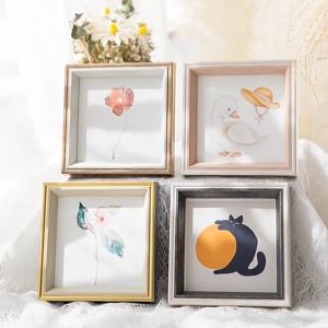 กรอบรูปมินิมอล ขอบตัดสี ขนาด 4x6 5x7 6x8 8x10 A4