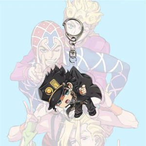 Bandai | for JoJo Bizarre Adventure Comics New Peripheral Jolyne Cujoh Bruno Jotaro Acrylic Keychain Q Version Backpack Pendant Cute Gift