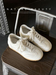 Natural Curl Soft Bottom Versatile White Shoes Women Breathable Ballet Style Retro Casual Flat Bottom Dequn Shoes Women