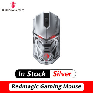 Nubia Redmagic GS001J Mouse silver wing edition medium hand wired/wireless/bluetooth tri-mode Gaming Mouse lightweight 75g RG light effect 26k High Precision DP
