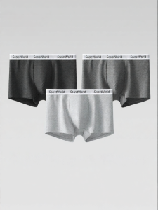 Secret World | Cotton Antibacterial Breathable Sweat-Absorbing Boxer Briefs