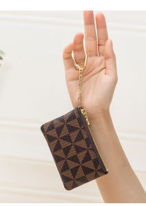 PU Leather Zipper Coin Purse Wallet for women coin pouch for men small   Pouch for Card /coin/keys /note with Keychain  portable purse