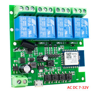 4/6/8 Channels Tuya WIFI Smart Switch Relay Module Switch DC 12V 24V Receiver Intelligent Controller APP Remote Control
