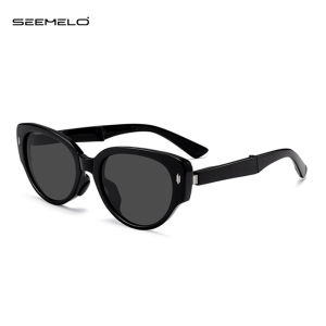 SEEMELO แว่นกันแดดแว่นตากันแดดพับเก็บได้แว่นกันแดดผู้หญิงแฟชั่นสำหรับสุภาพสตรีแว่นกันแดดกรอบแคบป้องกัน UV400แว่นกันแดดโพลาไรซ์ตาแว่นตานิรภัยแว่นตากันแดดสำหรับผู้หญิงขับรถเดินป่า