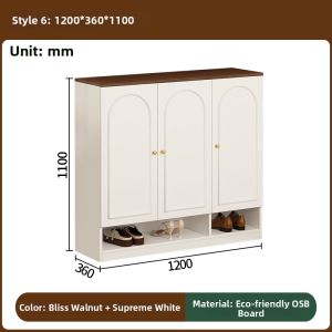 QIANGXIANG | Retro Household Shoe Cabinet Bench with Holes 1 Unit