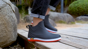 【Daily Suki Store】Mens Waterproof Short Rain Boots | Thick Non-Slip Rubber Water Shoes Lightweight breathable Rain Shoes | for Fishing Work BootsOutdoor Hiking