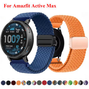 20mm 22mm Band For Amazfit Active Max Magnetic Buckle Nylon Braided Strap For Amazfit GTR GTS 4 3 2 Bip 6 5 3 3Pro Cheetah Pro