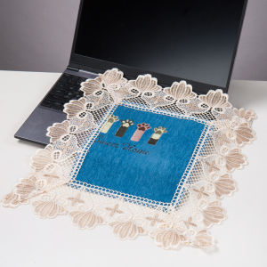 Computer Cover Notebook Cover Cloth Lace Embroidery Tea Set Small Household Appliances Multi-Purpose Dustproof Towel Printer European Style Dust Cloth