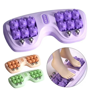 Ergonomic Foot Stool 180° Swing Massage Roller Rest Stool Under Office Desk Anti-slip Antibacterial Massage Foot Stool