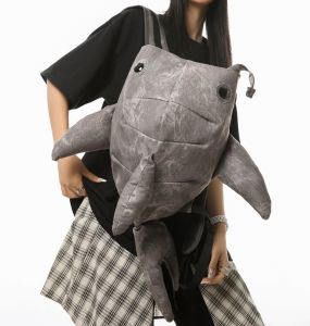 Lovinland thú cưng Ba lô hình cá mập vui Ba lô du lịch hoạt hình cặp sách sức chứa lớn quà sinh nhật Pet Bag