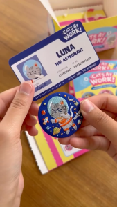 Loka Made Cats At Work Embroidery Pin Single Random Blind Bag