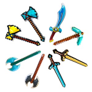 6 Pieces 8 Pieces Inflatable Sword Props Halloween Carnival Role-Playing Birthday Party Scene/Christmas Inflatable Party Supplies Inflatable Outdoor Holiday Decorations