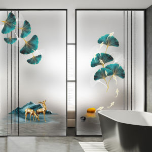 Static Cling Frosted Glass Sticker Light Translucent Privacy Shower Room Light Blocking Film Bathroom Decor Minimalist Style