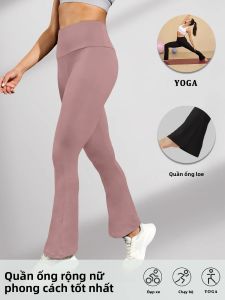 Quần Legging Yoga Nữ Cạp Cao Co Giãn Kiểu Dáng Loe Siêu Mềm Chất Liệu Polyester Spandex Dài Đến Mắt Cá Chân Kiểu Dáng Thể Thao