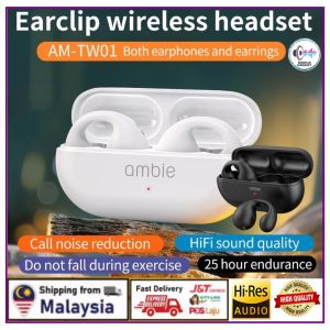 ♥ SPLAY Shipping+Readystock ♥Ambie Same Style Bone Conduction Earring True Wireless Bluetooth Earphones Ear Clip Headset TWS Sports Earbuds Sound Earcuffs