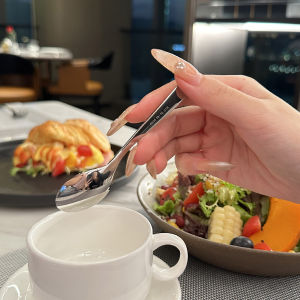 Stylish Stainless Steel Coffee Spoon Dessert Spoon Mini Ice Cream Spoon Stirring Beautiful Boss Lady Personal Use
