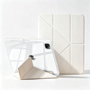 3+Y-fold Flip Clear Cover For iPad 10th 11th Gen 7/8/9 10.2 Start Case iPad Air 4 5 10.9 6 7 11 iPad Air 2 9.7 Pro 11 Mini 6 7