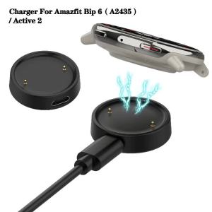 100Cm Cáp Sạc USB Cho Huami Amazfit Bip 6/Active 2 Đồng Hồ Thông Minh Từ Tính Đế Sạc Dock Đứng Silicon Dây Thay Thế