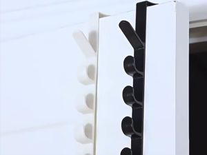 Gantungan Baju Belakang Pintu 5 Kait Tanpa Paku Hanger Gantungan Baju Tas Topi 5 Hook Multifungsi
